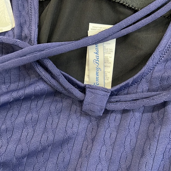 Tommy Bahama Cable Beach High Neck One Piece Swimsuit - Mare Navy* - Picture 9 of 9